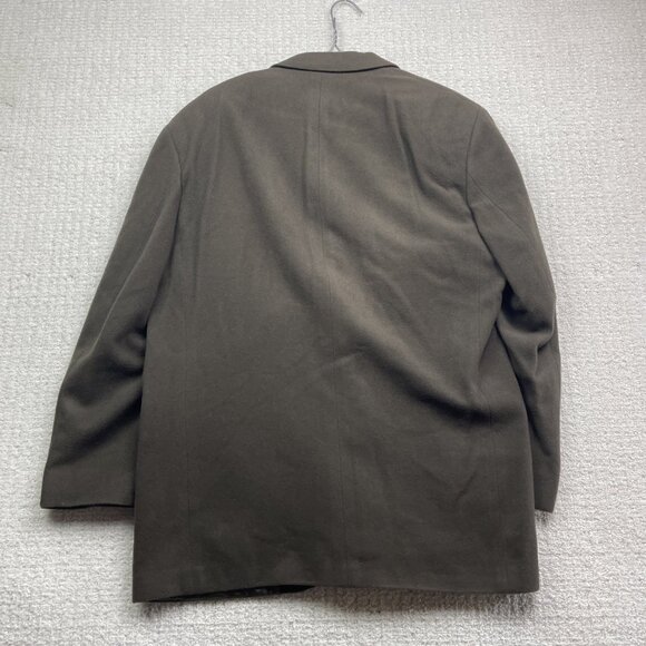 Pierre Cardin Tweed Sport Coat Brown / Olive Green Blazer Wool / Cashmere 40R - Picture 14 of 16